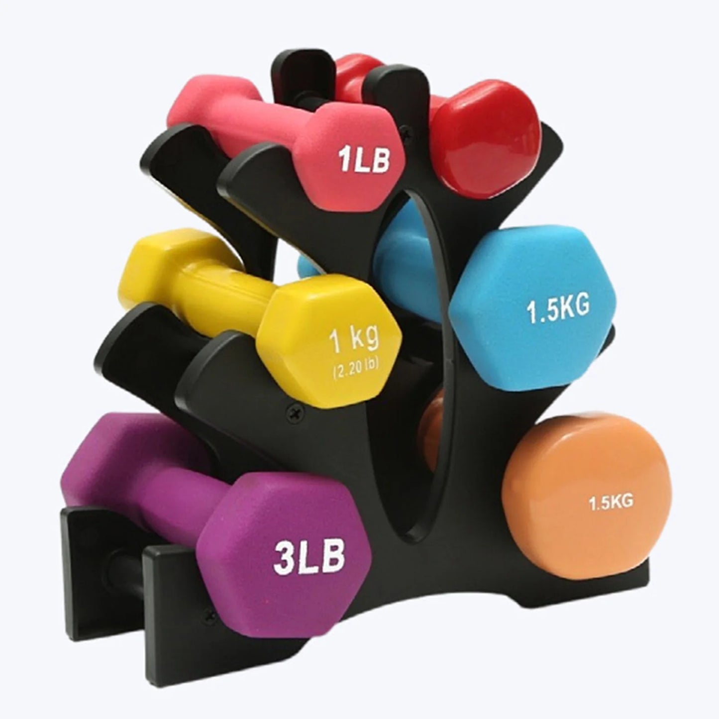 Dumbbell Rack 3 Layer Stand Portable Lightweight Dumbbell Holder Fitness Home Use Universal Weights Dumbbells Vertical Stand