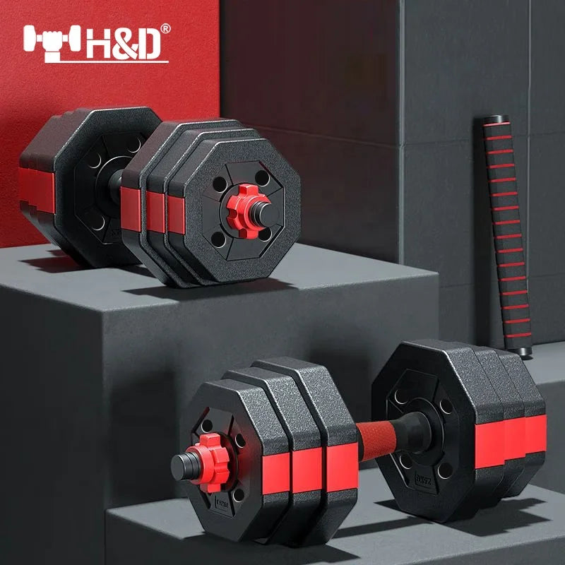 High Quality Environmentally Friendly Adjustable Gym Barbell and Dumbbells Free Weights for Training