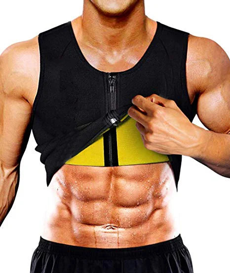 Men Body Shaper Waist Trainer Sauna Suit Sweat Vest Slimming Underwear Weight Loss Shirt Fat Burner Workout Tank Tops Shapewear