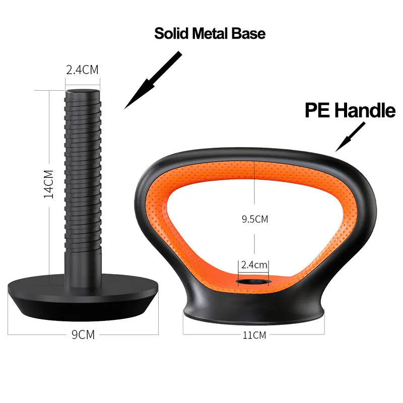 Adjustable Kettlebell Grip Suitable for Weight Plates, Kettle Bell, Home Gym Fitness, Exercise Muscles Handle, Push Up Bar Equip