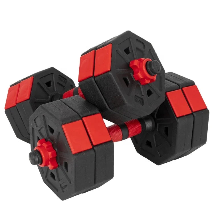 Multi-shape 2 in 1 Barbell Dumbbells Exercise 10kg Environmental Protection Cement Material Dumbbells