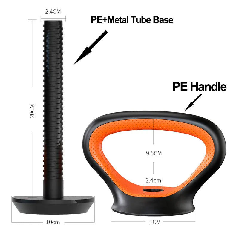 Adjustable Kettlebell Grip Suitable for Weight Plates, Kettle Bell, Home Gym Fitness, Exercise Muscles Handle, Push Up Bar Equip