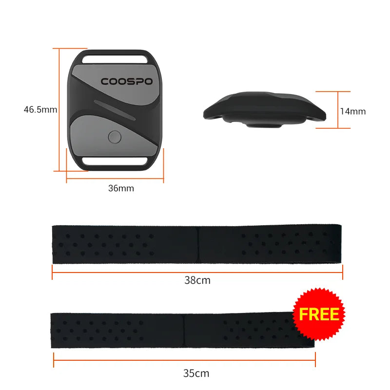 COOSPO HW807 Heart Rate Monitor Armband Optical Outdoor Fitness Sensor Bluetooth 5.0 ANT+ IP67 for Running Cycling with Wahoo