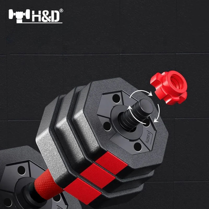 High Quality Environmentally Friendly Adjustable Gym Barbell and Dumbbells Free Weights for Training