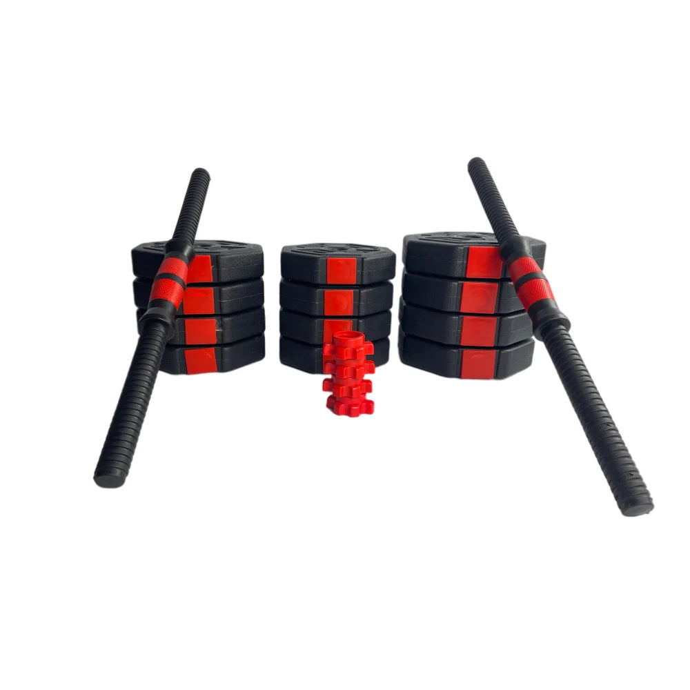 Multi-shape 2 in 1 Barbell Dumbbells Exercise 10kg Environmental Protection Cement Material Dumbbells