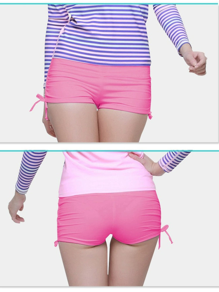 New Swim Trunks Female Fashion Tape Boxer Belly Covering Alone Separates Plus Size Swimming Short Pants Conservative Beach Snorkeling
