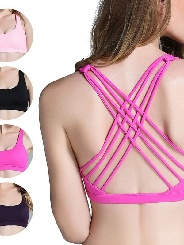 Jm8118 Color Discount Cross Beauty Back Sports Bra European and American No Steel Ring Yoga Running Underwear Quick-Drying Shockproof