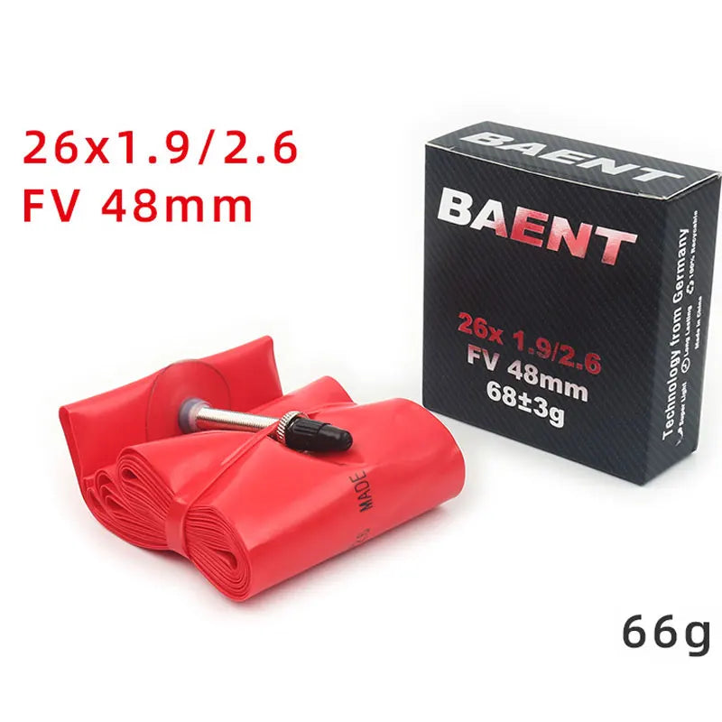 Baent TPU Ultralight Bicycle Inner Tube 29 Inch Mountain Bike Tire 27.5 26 Inch 48mm French Valve 1.26-1.75 1.9-2.7 Bike Parts