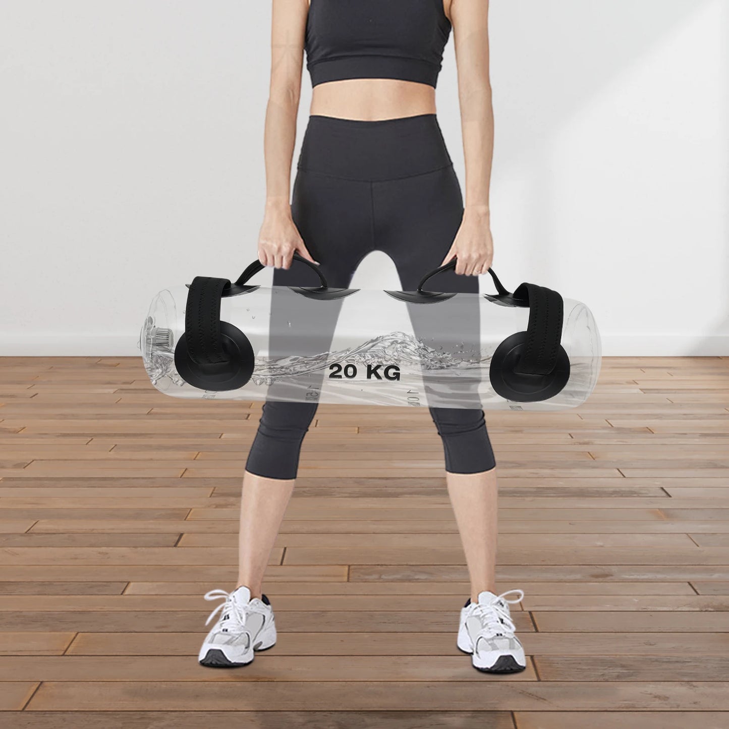 Fitness Water Weight Aqua Bag, Training Water Bag, Portable Stability Fitness Equipment for Gyms Homes Sports Halls