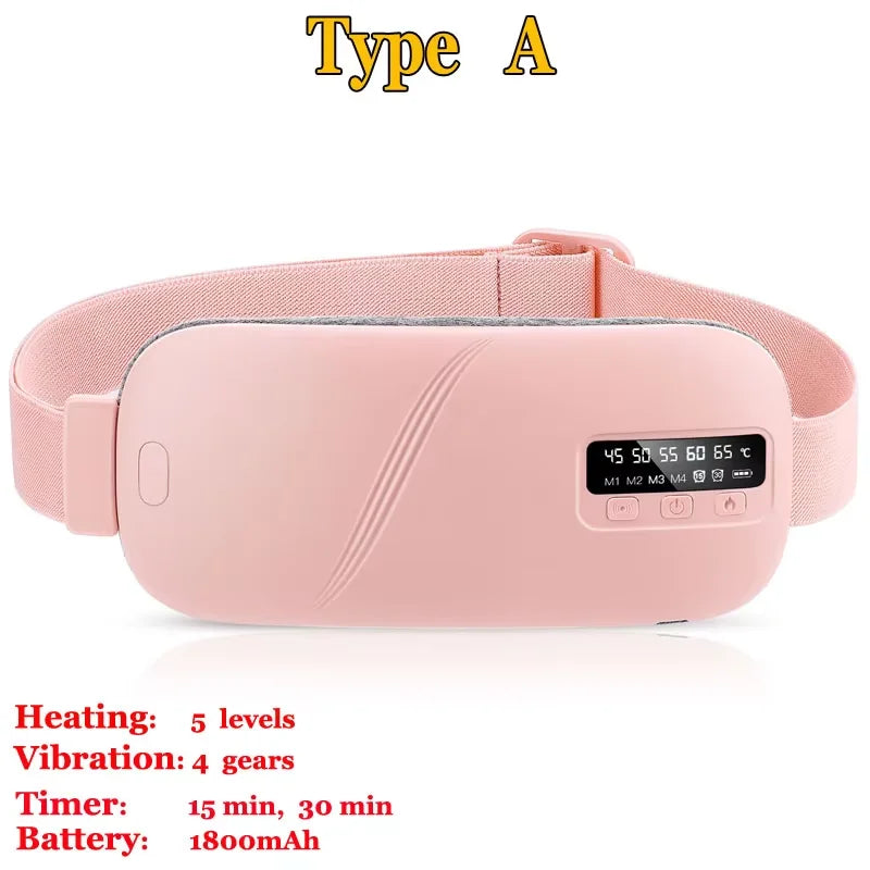Electric Abdomen Heating Waist Massage Belt for Period Cramp Relief Menstrual Heating Pad Warm Palace Belt Heating Belt