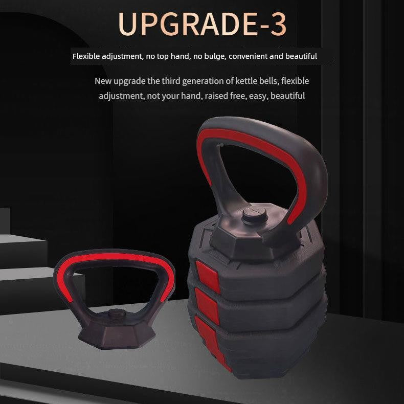 Upgraded Dumbbell, Multifunctional Adjustable, Kettlebell Handle Length, Base Neutral Dumbbell Piece