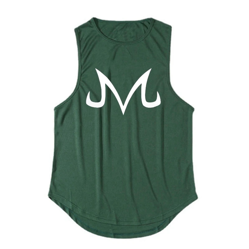 Summer Fitness Sports Tank Top Men's Breathable Loose Fit Training Sleeveless T-shirt Quick Drying vest Anime ZT Clothing