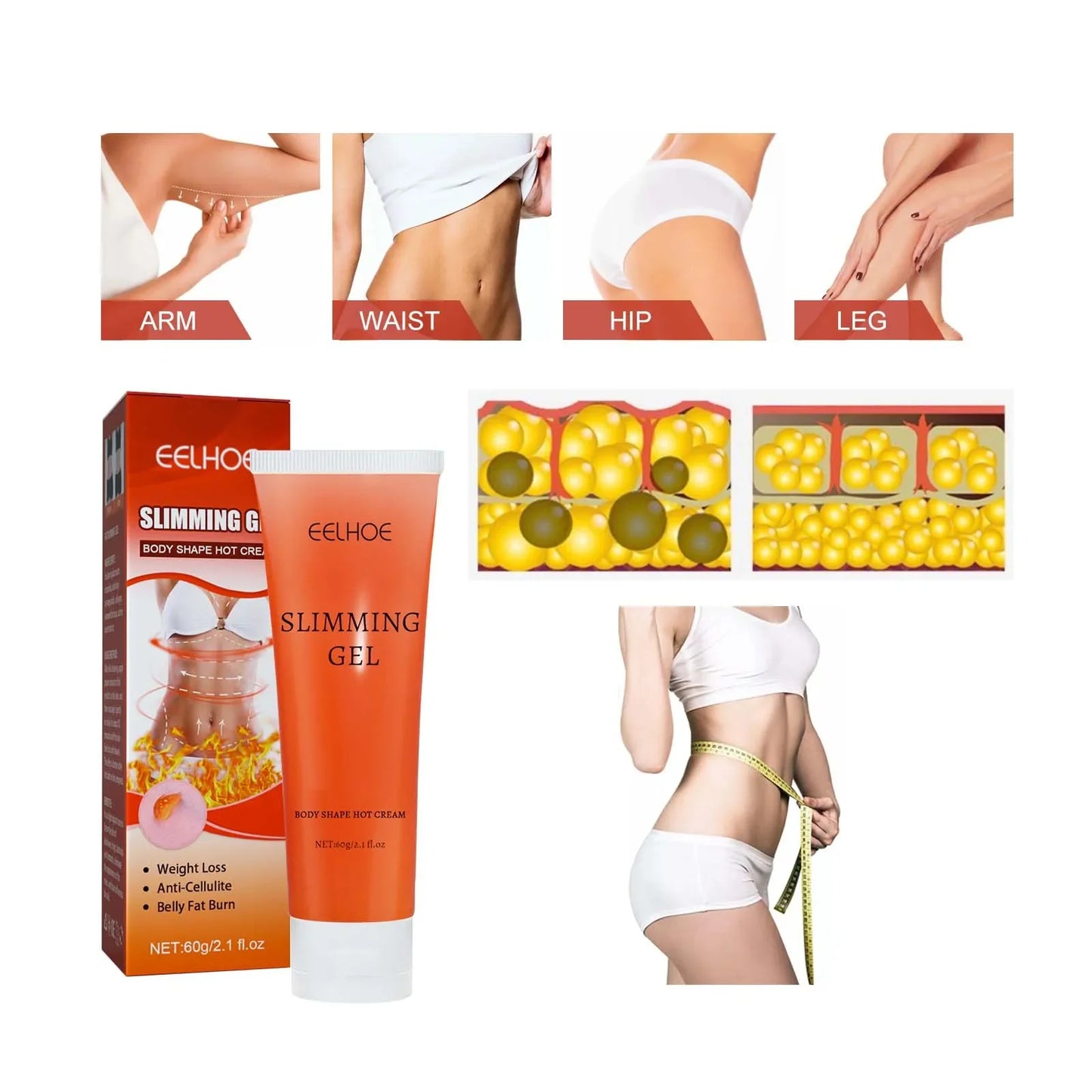 Slimming Gel Body Sculpting Fat Burning Cream Men 7 Days Strong Weight Loss Shaping Health Care Women Fast Thin Belly All Body