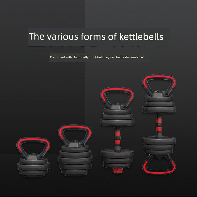 Upgraded Dumbbell, Multifunctional Adjustable, Kettlebell Handle Length, Base Neutral Dumbbell Piece