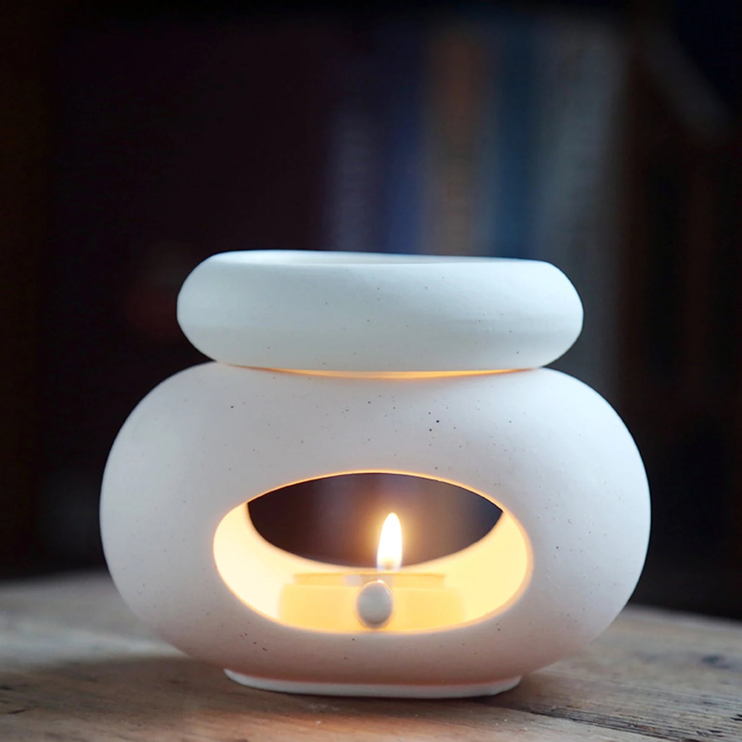 Oval Essential Oil Burner Large Capacity Aroma Oil Warmer Separate Aromatherapy Stove Detachable Household Wax Melting Device