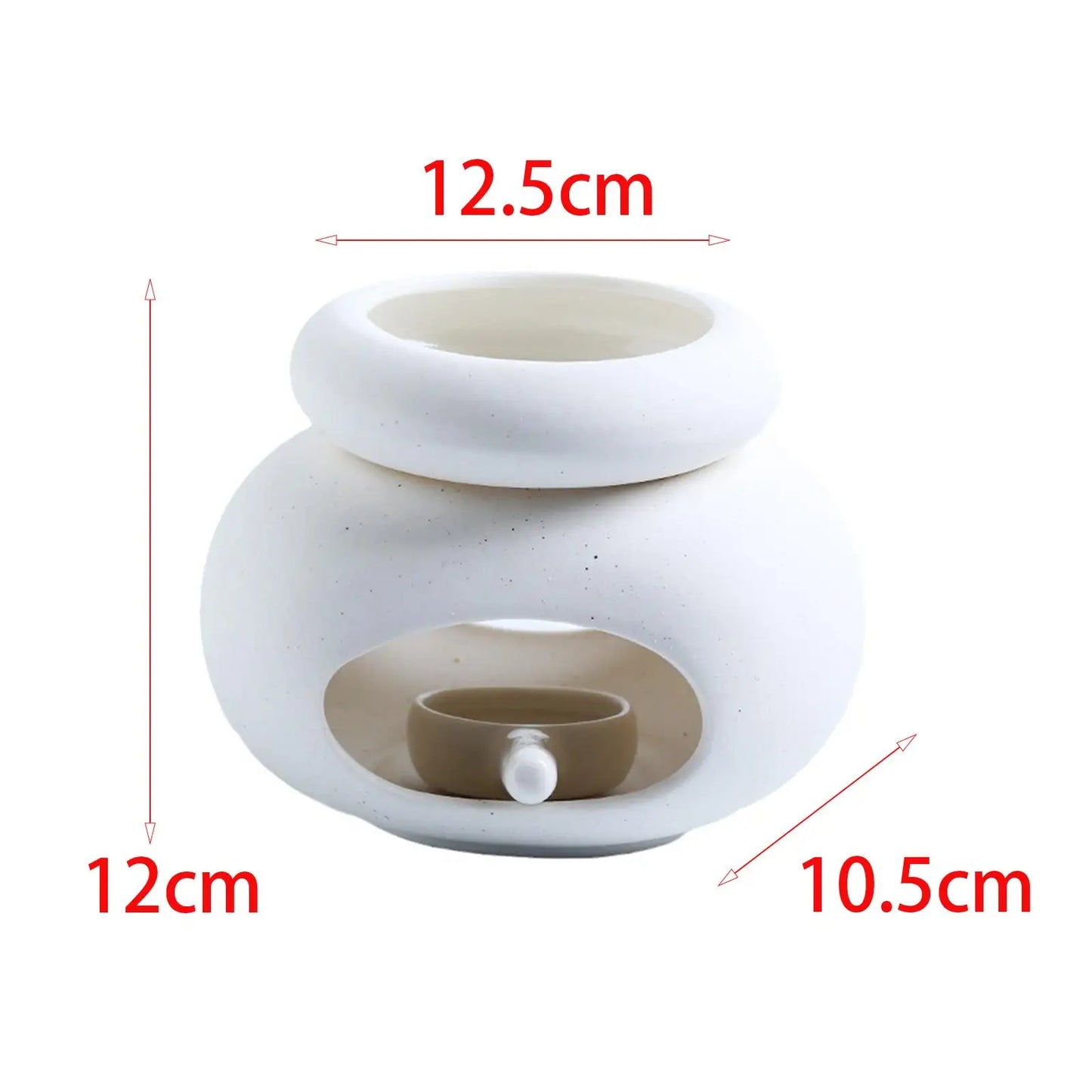 Oval Essential Oil Burner Large Capacity Aroma Oil Warmer Separate Aromatherapy Stove Detachable Household Wax Melting Device