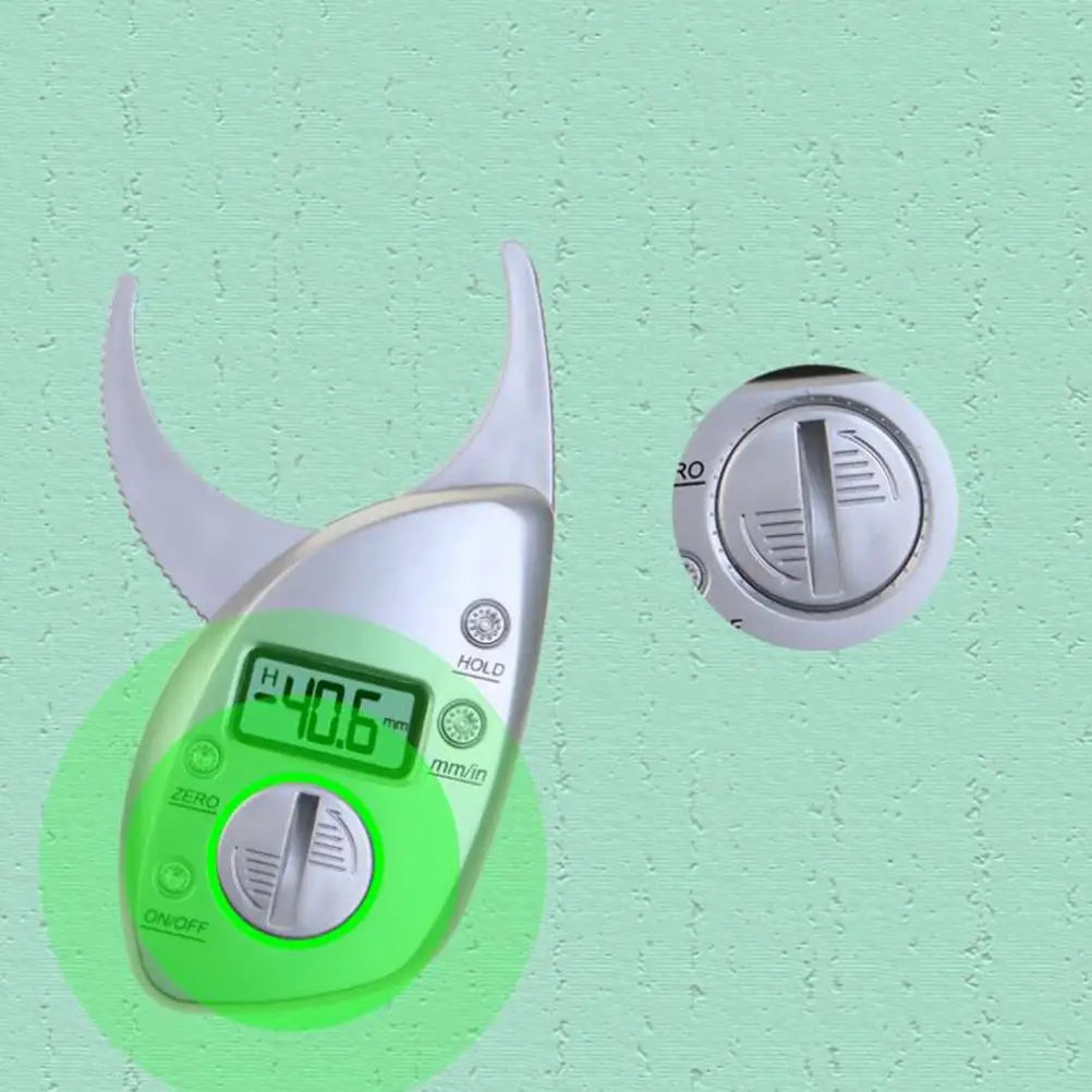 Digital Fat Tester Caliper H held Fitness Tester Measurement Tool Easy Accurate Portable for Men Women