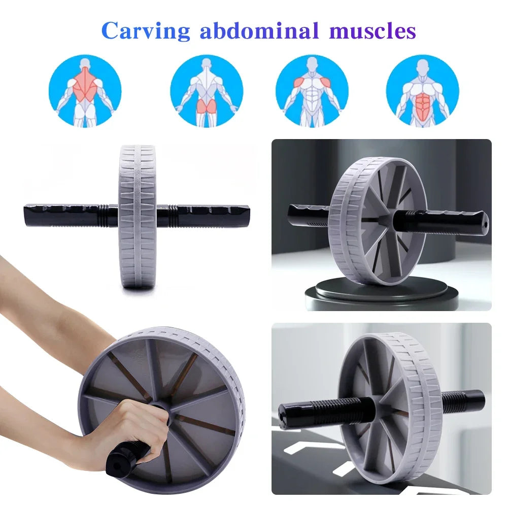 Workout AB Roller Wheel Non-slip Abdominal Roller No Noise Exercise Wheel Abdominal Exerciser for Home Gym Strength Workouts