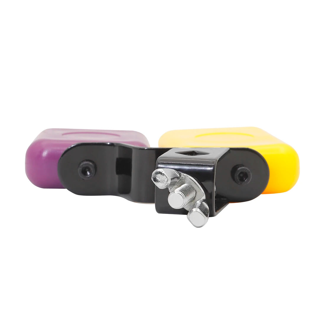 Double Sambago Bell Latin Music Yellow Purple Cowbell High Low Sound Knocker Drum Percussion Instrument Part Accessories