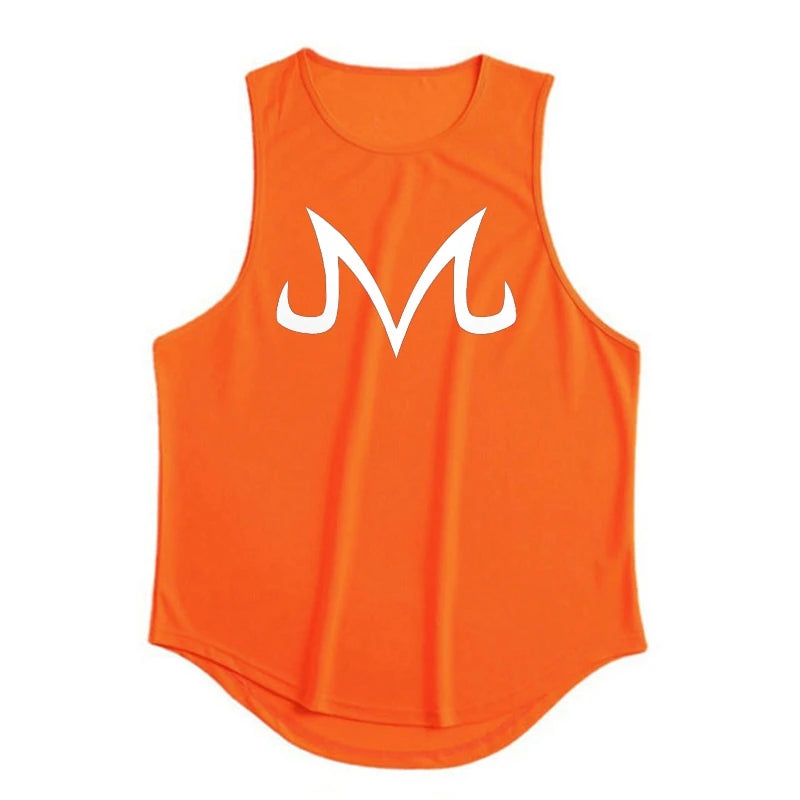 Summer Fitness Sports Tank Top Men's Breathable Loose Fit Training Sleeveless T-shirt Quick Drying vest Anime ZT Clothing