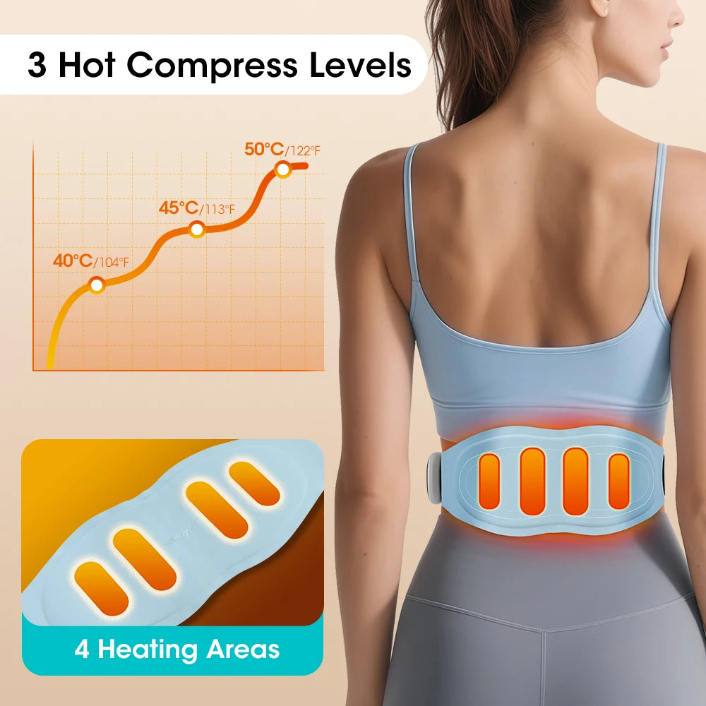 Electric Abdominal Massager Belt Waist Toning Sculptor Vibration And Hot Compress for Belly Exercise Muscle Relax Support