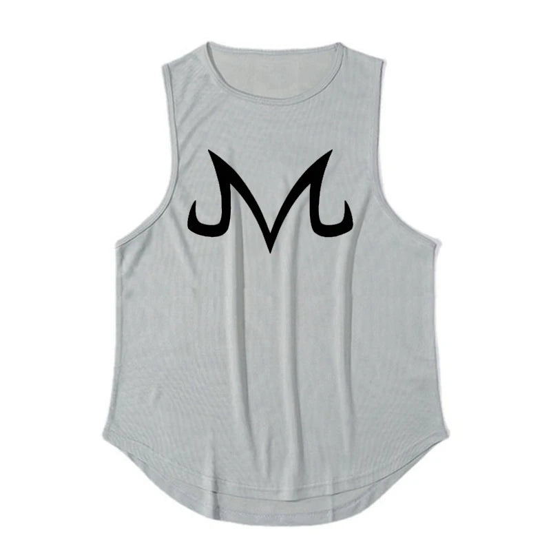 Summer Fitness Sports Tank Top Men's Breathable Loose Fit Training Sleeveless T-shirt Quick Drying vest Anime ZT Clothing