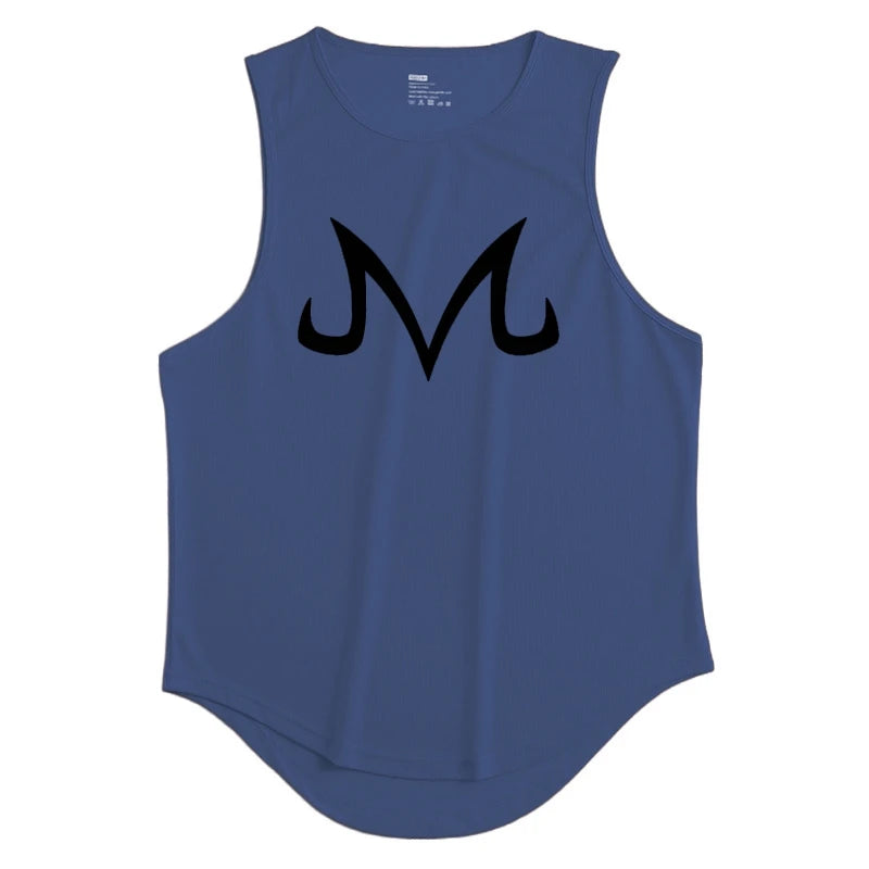 Summer Fitness Sports Tank Top Men's Breathable Loose Fit Training Sleeveless T-shirt Quick Drying vest Anime ZT Clothing