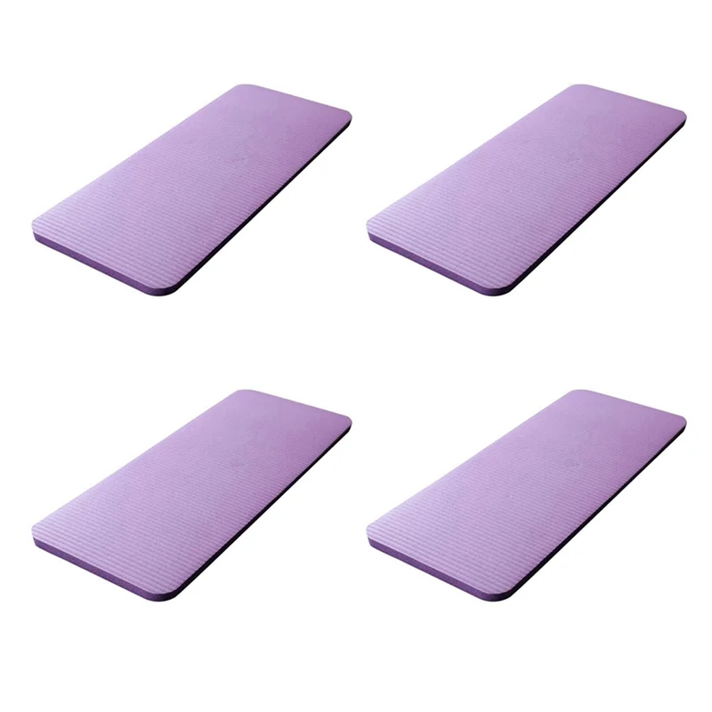 Premium 4 Pcs 15MM Thick Yoga Mat Comfort Foam Knee Elbow Pad Mats For Exercise Yoga Pilates Indoor Pads Fitness Training,Purple