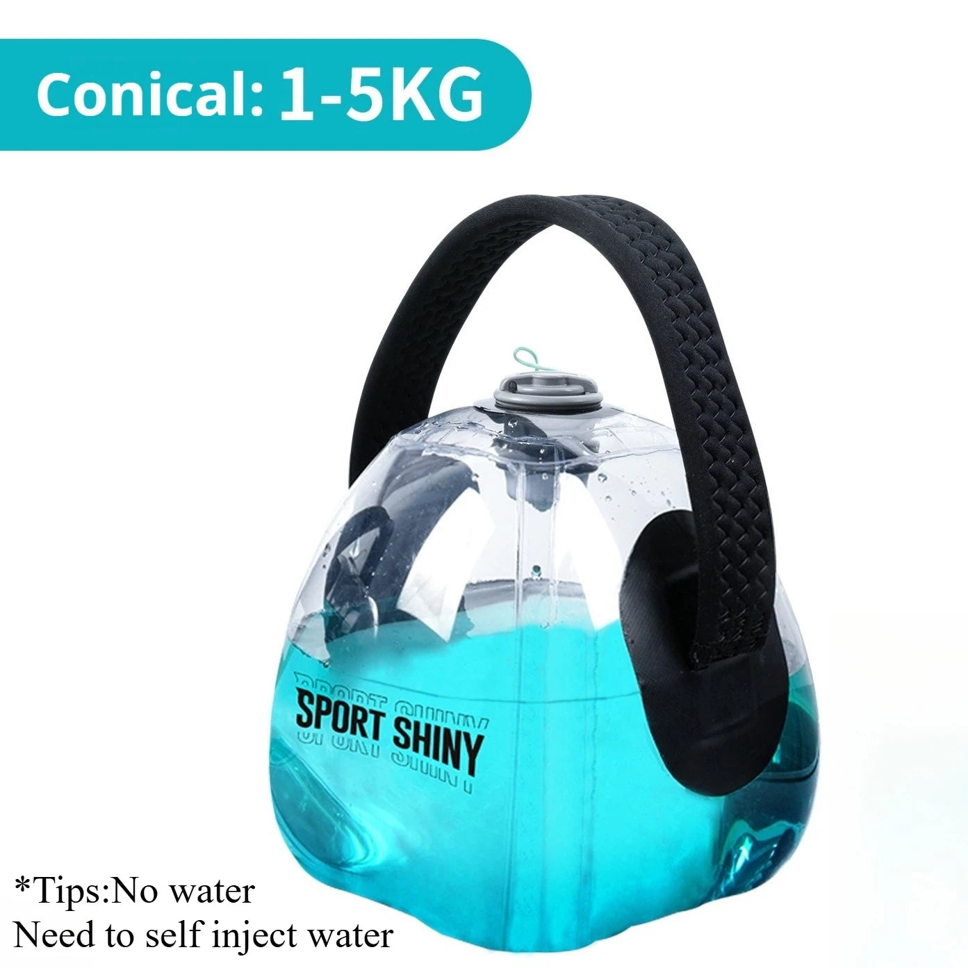 Water Filling Kettlebell Adjustable Weight-bearing Fitness Weight Lifting Water Bag Portable Inflatable Workout Dumbbells