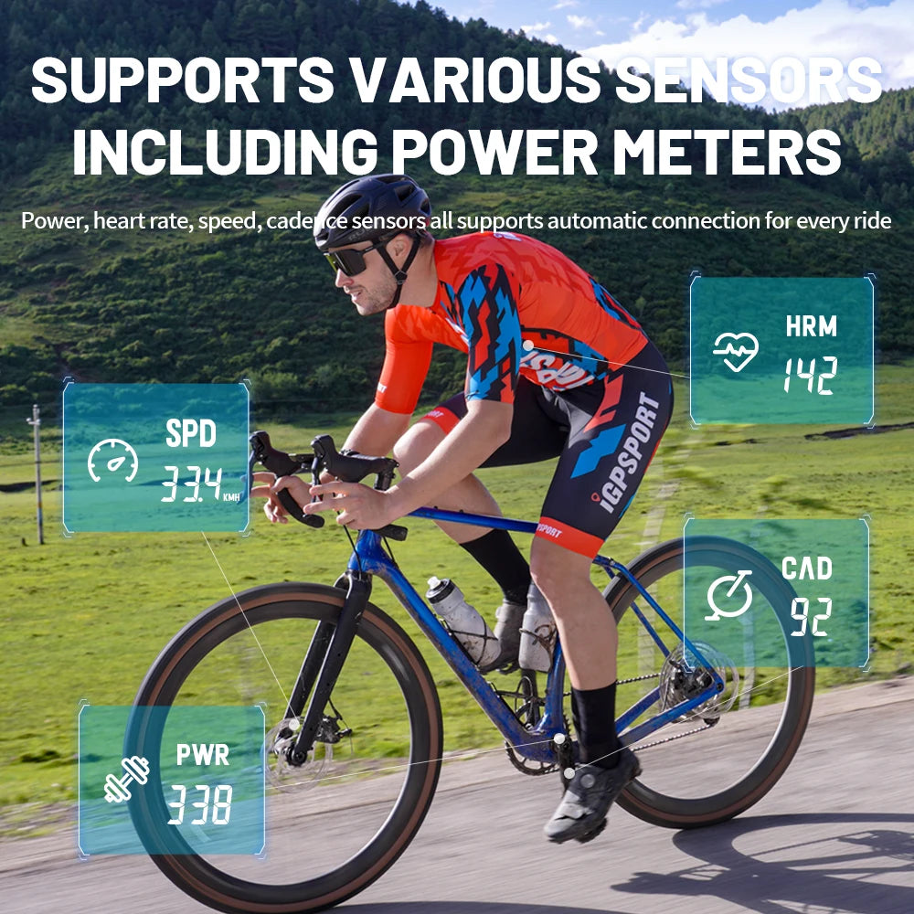 iGPSPORT BSC100S ANT+ GPS Odometer Cycling Bike Computer Riding Wireless Speedometer Support Powermeter 2.6 Inch large screen
