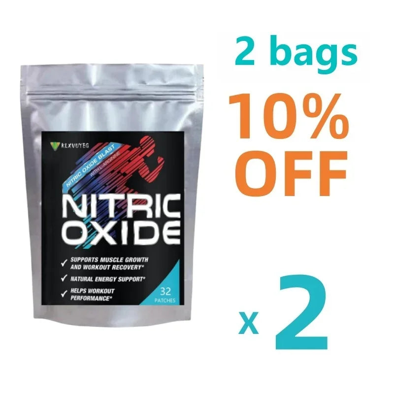 Extra Strength Nitric Oxide Transdermal Patches - Performance Formula for Stamina & Endurance - for Strength & Energy