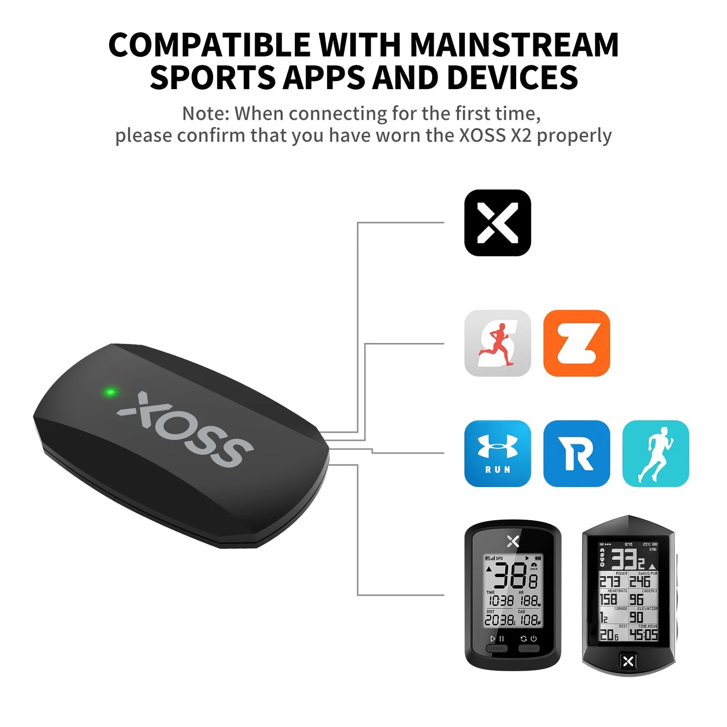 XOSS Vortex Speed Cadence Sensor X2 Heart Rate Monitor S1 Bike Computer GPS Mount For GARMIN iGPSPORT BSC100s Bryton G2 plus G+