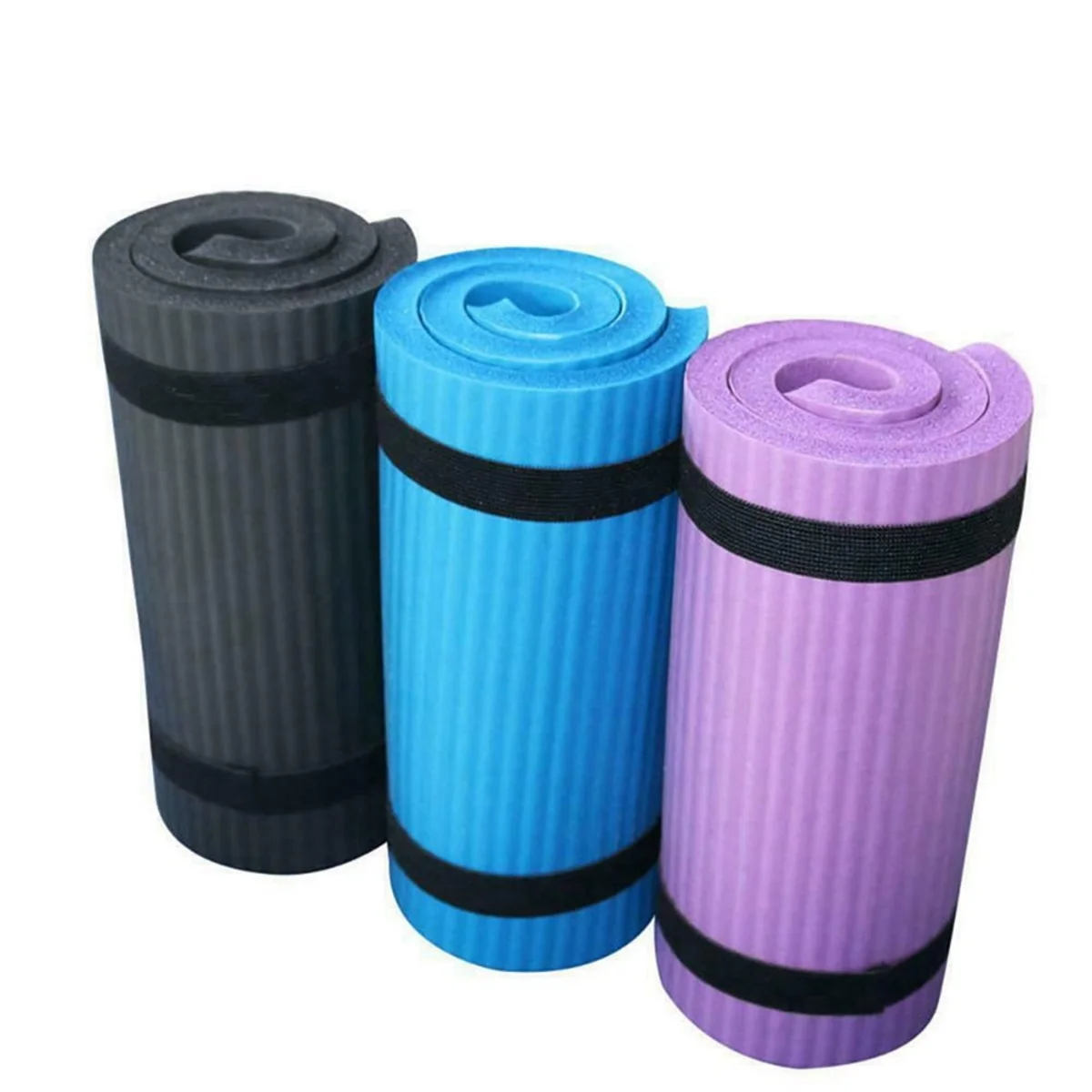 Premium 4 Pcs 15MM Thick Yoga Mat Comfort Foam Knee Elbow Pad Mats For Exercise Yoga Pilates Indoor Pads Fitness Training,Purple