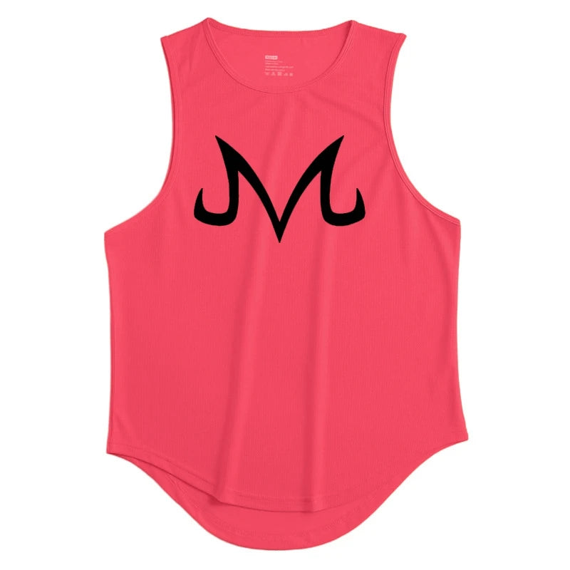 Summer Fitness Sports Tank Top Men's Breathable Loose Fit Training Sleeveless T-shirt Quick Drying vest Anime ZT Clothing