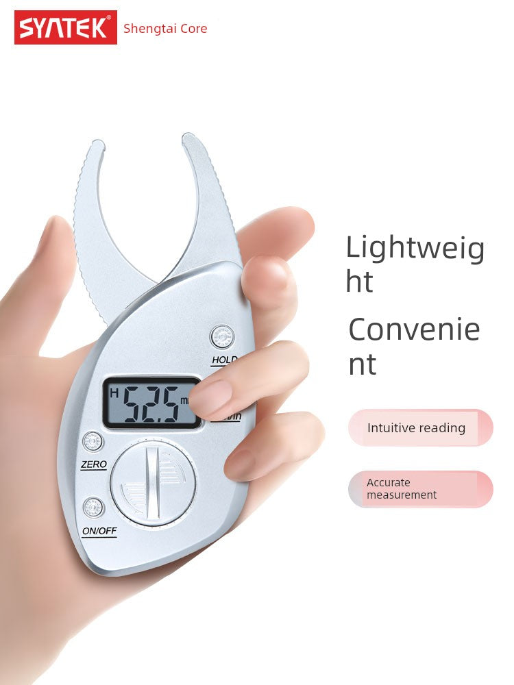Digital Digital Fat Caliper Body Fat Clip Skin Fold Thickness Measuring Instrument Skin Fat Clip Body Fat Rate Fat Pliers Fitness Ruler