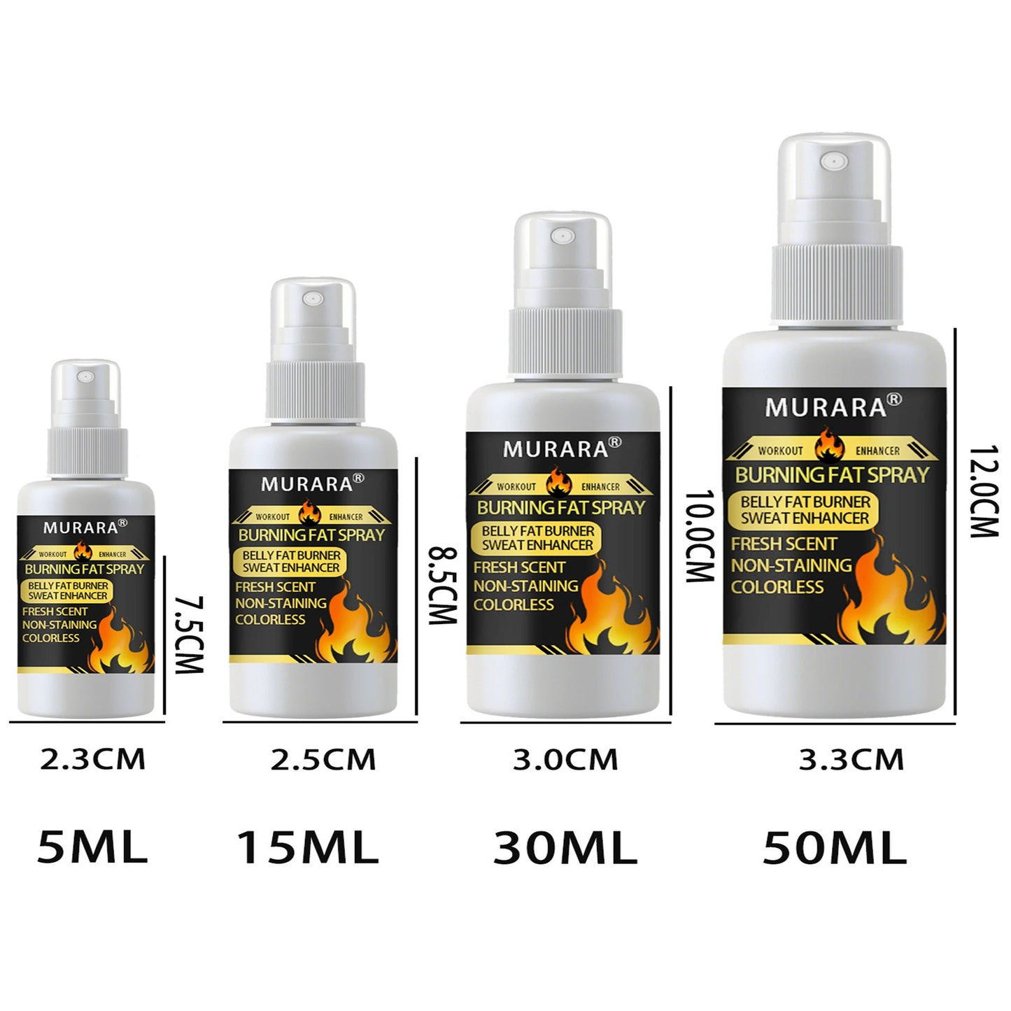 BURNING FAT SPRAY BELLY FAT BURNER SWEAT ENHANCER targets sweat glands to increase perspiration