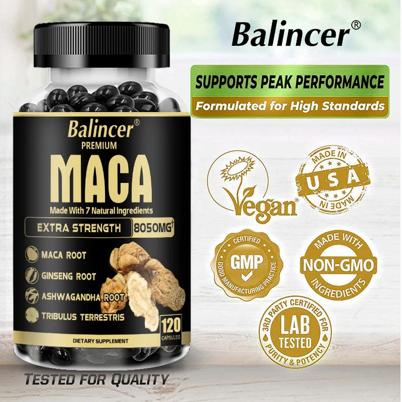 Maca Ginseng boosts energy needs and can help balance hormone levels, increase energy and support healthy motivation.