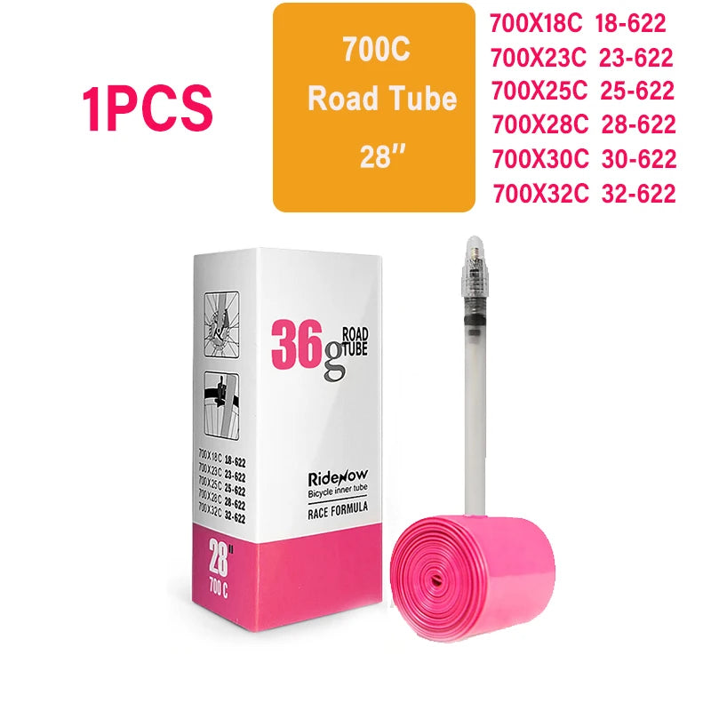 RideNow Ultralight Bike Inner Tube 700c Road Bicycle TPU Inner Tube 45mm 65mm 85mm French Valve Bike inner Tubes