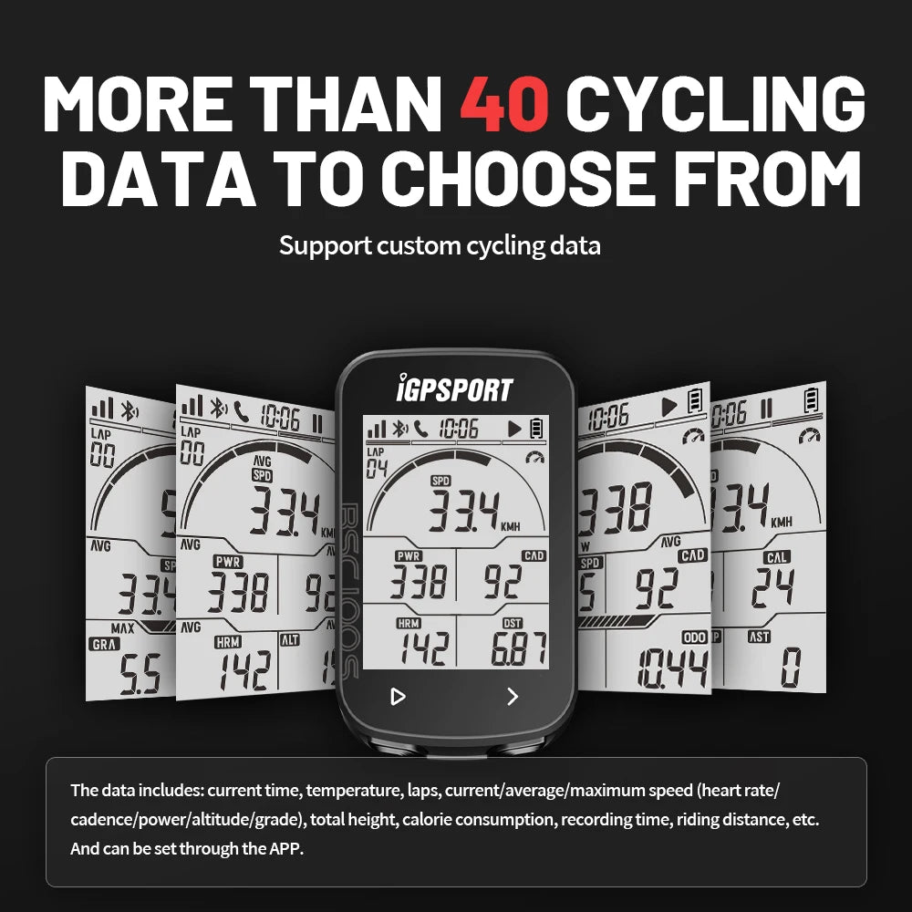 iGPSPORT BSC100S ANT+ GPS Odometer Cycling Bike Computer Riding Wireless Speedometer Support Powermeter 2.6 Inch large screen