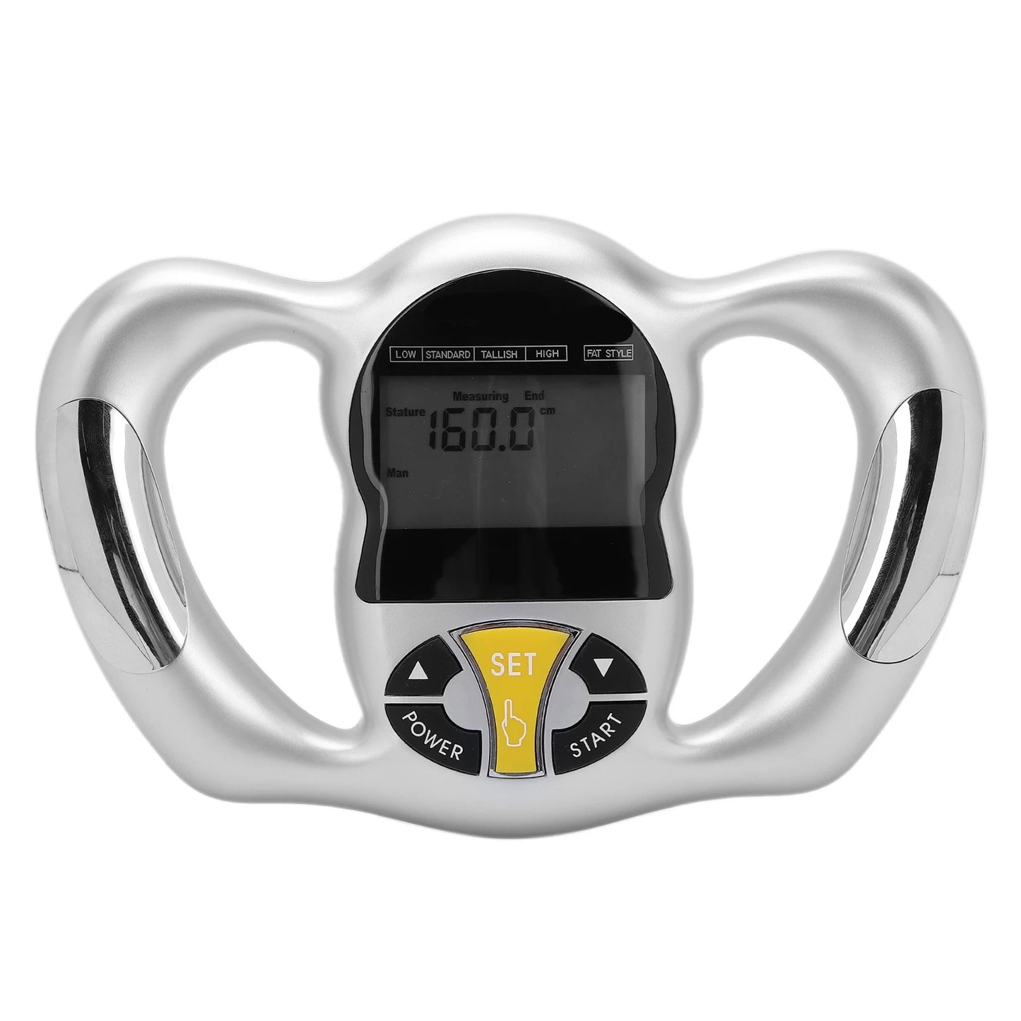 Handheld Body Fat Measuring Instrument ABS BMI Meter Fat Analyzer Monitor Measure Device