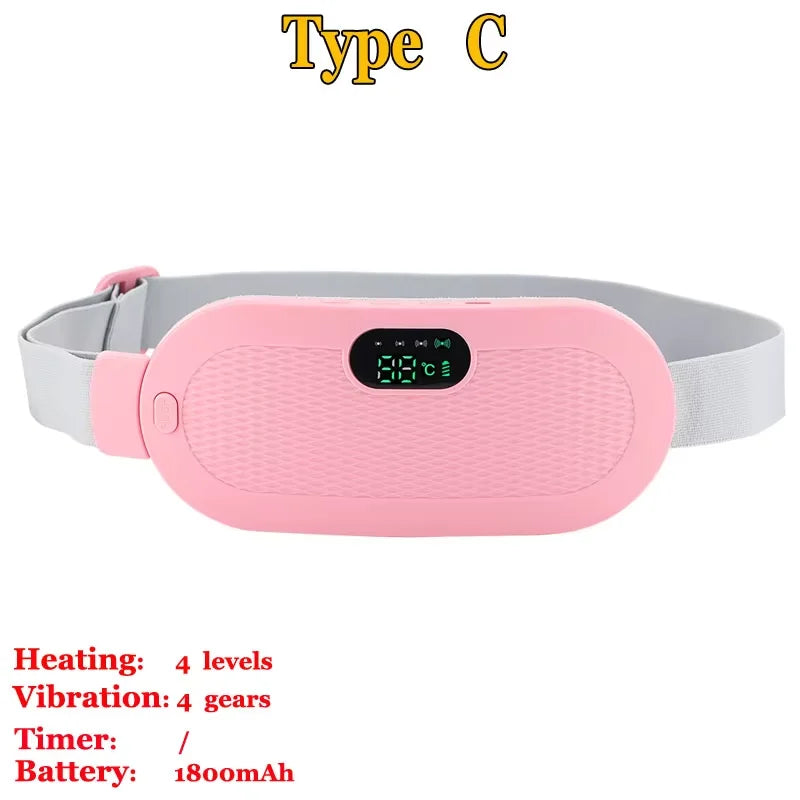 Electric Abdomen Heating Waist Massage Belt for Period Cramp Relief Menstrual Heating Pad Warm Palace Belt Heating Belt