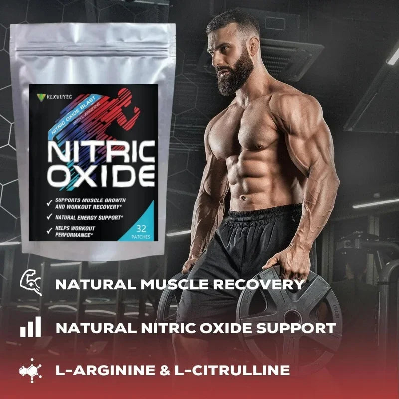Extra Strength Nitric Oxide Transdermal Patches - Performance Formula for Stamina & Endurance - for Strength & Energy