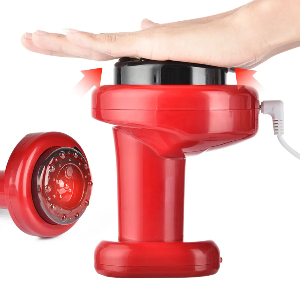 Electric Cupping Massage Guasha Scraping EMS Body Massager Vacuum Cans Suction Cup IR Heating Anti-Cellulite Fat Burner Slimming