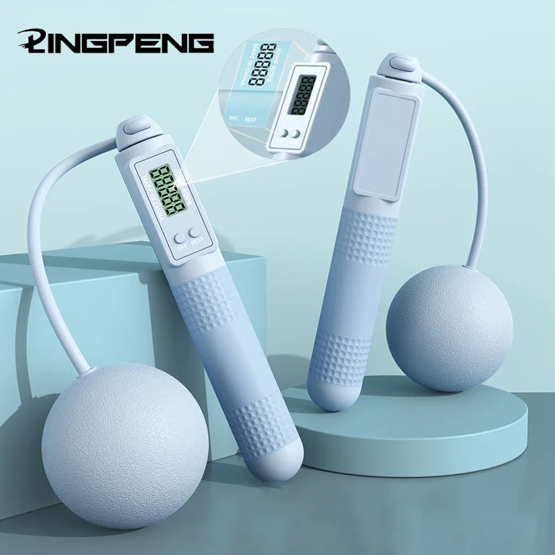 Dual Purpose Jump Rope Intelligent Counting Steel Wire Rope Sports Equipment Household Cordless Sports Load Jump Rope