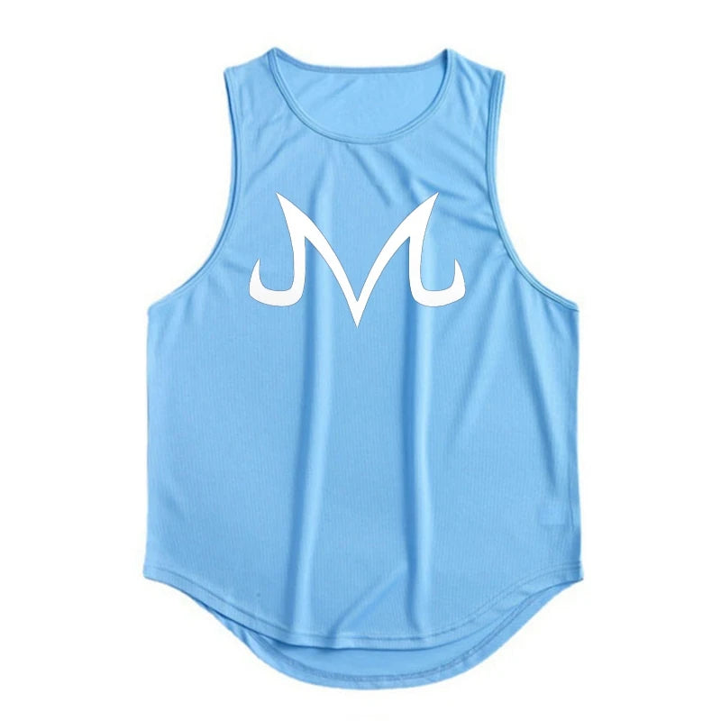 Summer Fitness Sports Tank Top Men's Breathable Loose Fit Training Sleeveless T-shirt Quick Drying vest Anime ZT Clothing