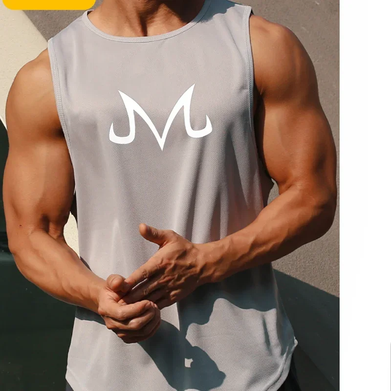 Quick-drying Bodybuilding Vest Men's Gym Fitness Superhero Sleeveless Shirt Anime Zt Casual Vest Summer Training Clothing