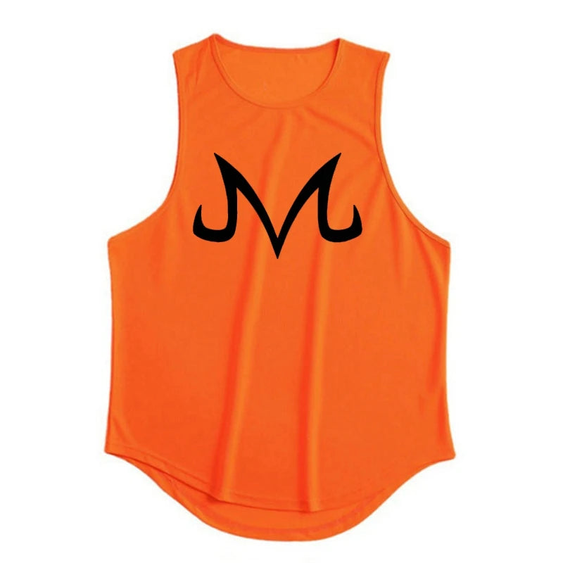 Summer Fitness Sports Tank Top Men's Breathable Loose Fit Training Sleeveless T-shirt Quick Drying vest Anime ZT Clothing