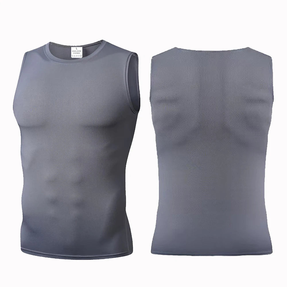Mans Compression Tank Top Men Gym Shirt Sleeveless Quick Dry Sportswear Male Fitness Bodybuilding Vest Workout Muscle Top