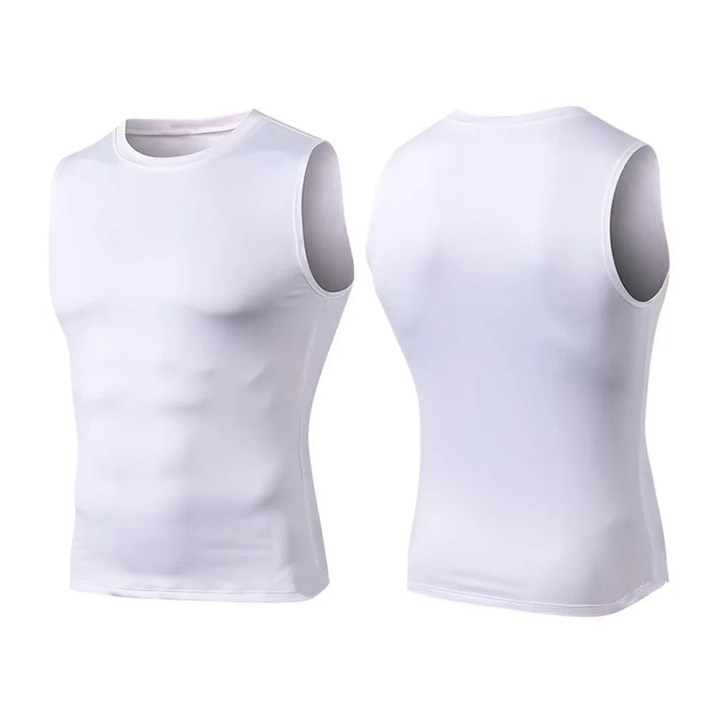 Mans Compression Tank Top Men Gym Shirt Sleeveless Quick Dry Sportswear Male Fitness Bodybuilding Vest Workout Muscle Top