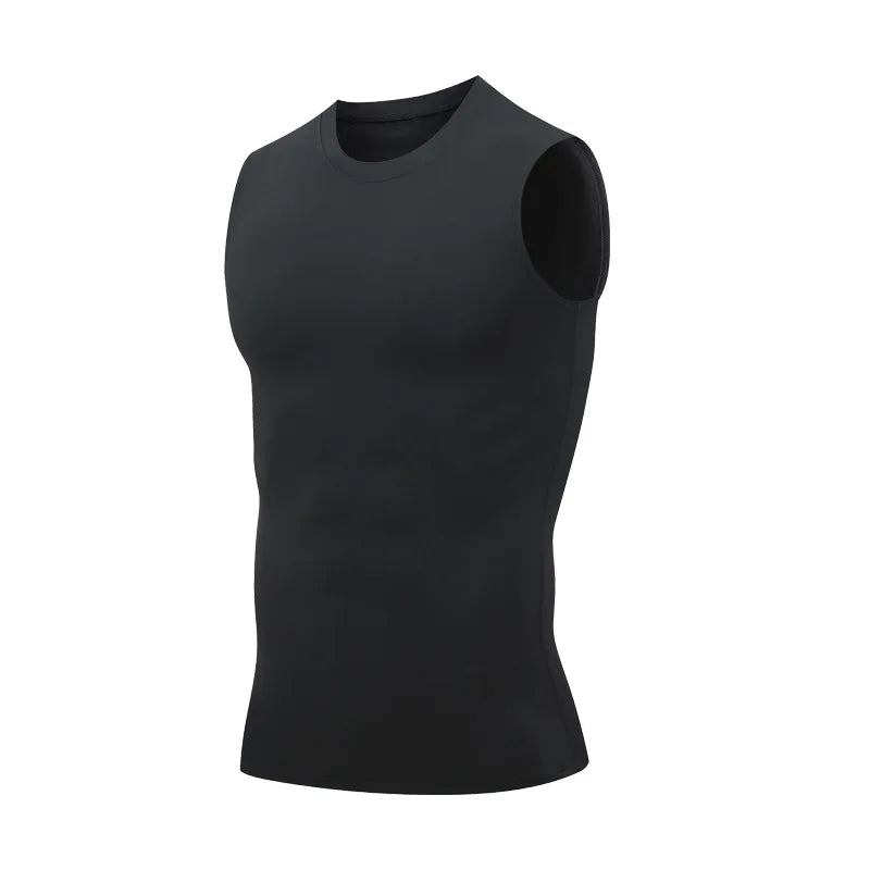 Summer Men Tank Top Compression Sleeveless Shirt Bodybuilding Vest Quick Dry Gym t-Shirt Singlet Basketball Shirt Man Clothing